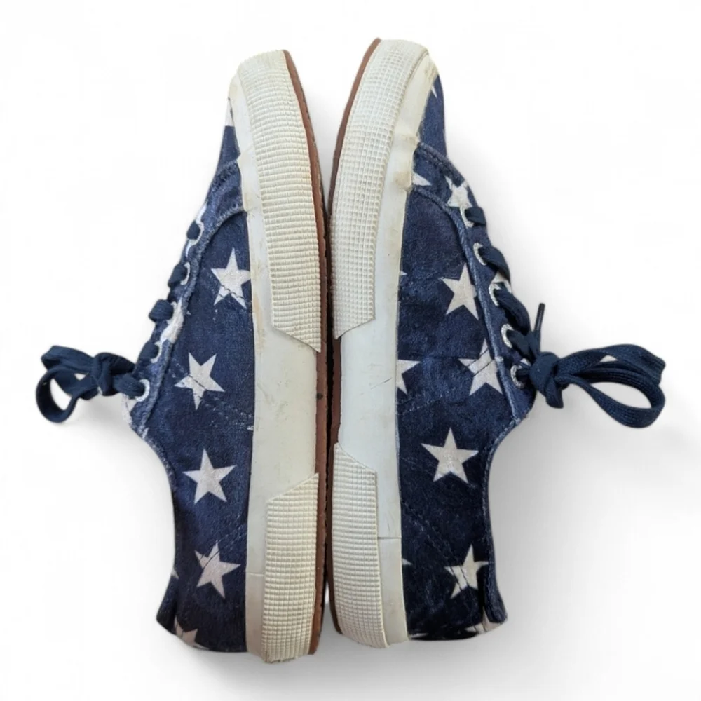 Anthropologie Superga Velvet Stars 90s Grunge Cotu Fantasy Sneakers Women's 6.5